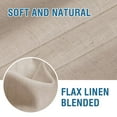 thumbnail image 5 of Turquoize Natural Linen Blended Light Filtering French Door Curtains- Semi Sheer Tricia Window Curtain for Patio Tie up Shade,2 Panel(26" x 68",Angora), 5 of 7