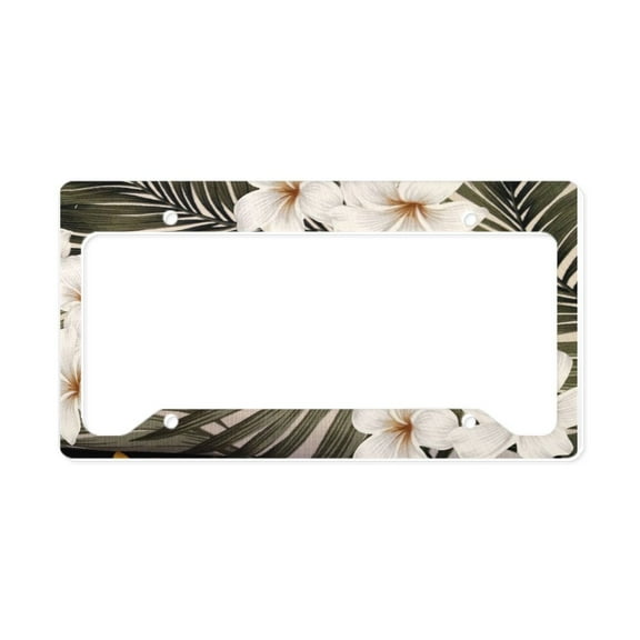 CafePress - Natural Hawaii Tropical License Plate Holder - Aluminum License Plate Frame, License Tag Holder