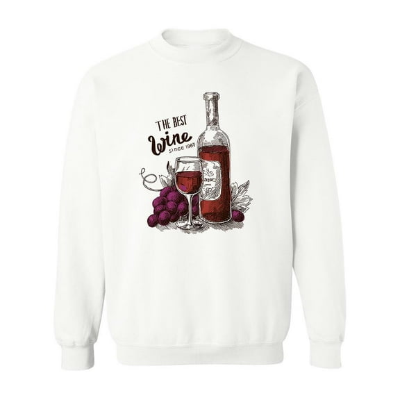 The Best Wine. Sweatshirt Men -Image by Shutterstock, Male XX-Large