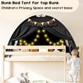 thumbnail image 3 of YEERSWAG Full Bed Tent with Star Lights & Flags, Breathable Portable Playhouse for Indoor Bedroom, Birthday Gift, Beige/Pink/Black, 3 of 10