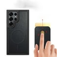 thumbnail image 6 of Magnetic For Samsung Galaxy S23 Ultra Phone Case,Detachable Magnetic PU Leather Wallet with Card Holder,Support Mag-Safe,Shockproof Rugged Ultra Slim Anti-fall Thin Fit Phone Case Cover,A, 6 of 11