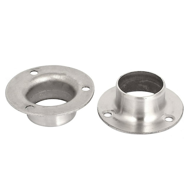 Unique Bargains 2pcs Wardrobe Hanging Rail Rod End Support Bracket Socket for 25mm Dia Tube