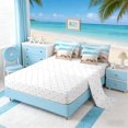 thumbnail image 4 of Manfei Beach Wave Seashell Starfish Twin Bedding Sets for Kids Boys and Girls, Coastal Ocean Print Bedding Comforter Set, Reversible 7-Piece, 4 of 6