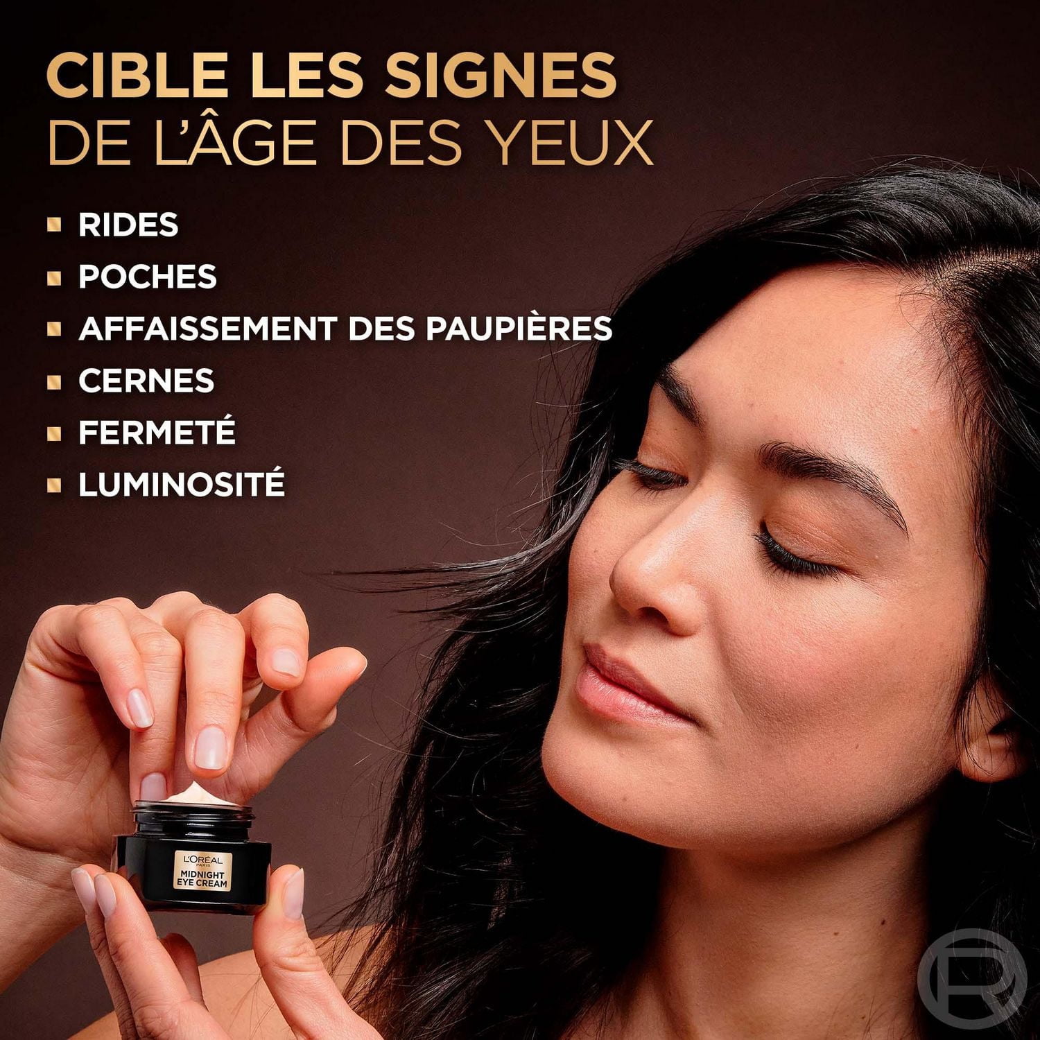 L'Oréal Paris Midnight Eye Opener crème pour les yeux, avec complexe réparateur antioxydant et vitamine E, 14g Midnight crème de yeux, 14g