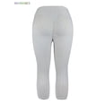 thumbnail image 5 of BadPiggies Womens High Waist Yoga Pants Ruched Textured Capri Tummy Control Workout Leggings (XL, Gray), 5 of 7