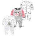 thumbnail image 5 of PEACNNG Autumn Unisex Baby Romper Long Sleeve Winter Toddler Clothes 1/2/3Pcs Newborn Boys Girls Onesie 100% Cotton Infant Cartoon Pajamas, 5 of 5