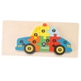 thumbnail image 2 of Rompecabezas de madera Vehículo Coche Rompecabezas Color Forma Clasificación Juguete Educativo Montessori Juguetes para 3 años de edad para niños Niño Coche de policía, 2 of 8
