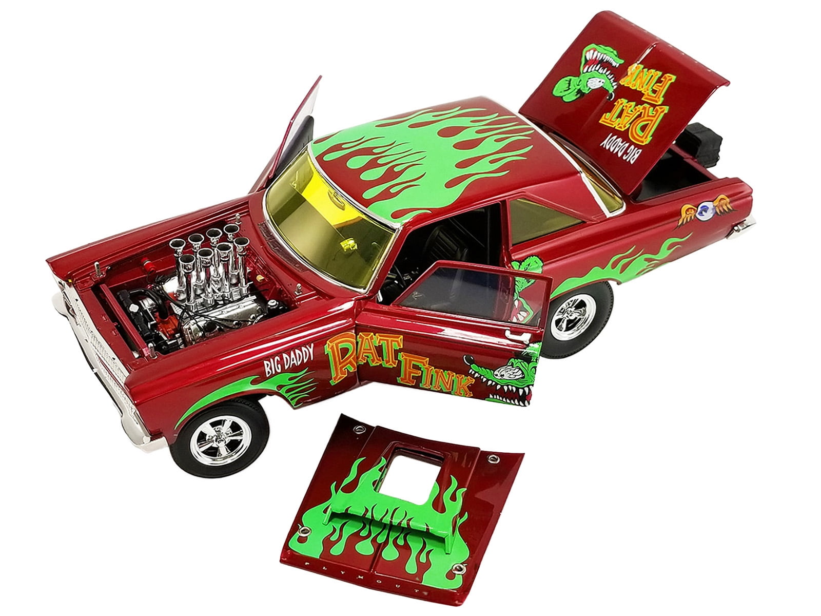 ミニカー RAT FINK 1965 PLYMOUTH AWB Red 1965 Plymouth AWB (Altered Wheel Base) 