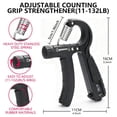 thumbnail image 2 of Juego de refuerzos Hand Gripper, ajustable de 5 a 60 kg con contador, 2 of 9