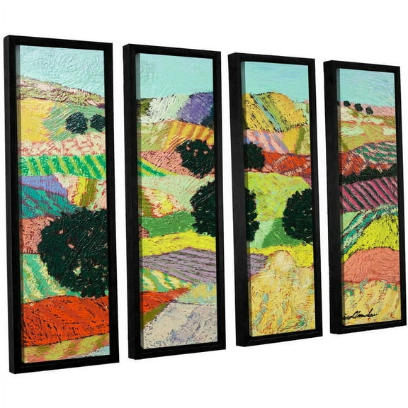 ArtWall Allan Friedlander "Crystal Mountain" 4-Piece Floater Framed Canvas Set