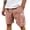 Pink-E9, variant on Mens Shorts Corduroy Drawstring Elastic Waist Shorts Casual Summer Beach Vintage Bermuda Shorts with Pockets Straight-Leg Outfit,Pink 3XL
