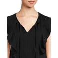 thumbnail image 4 of Time and Tru Women's Angel Sleeve Top, 4 of 5