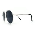 thumbnail image 6 of Iconic Tear Drop Oversize Metal Rim Racer Sunglasses Silver - Black, 6 of 7