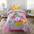 thumbnail image 2 of Pokemon Kids 4 Piece Purple Pink Tie Dye Reversible Comforter, Bed in a Bag, Twin, 2 of 11