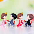 thumbnail image 2 of 2Pcs/Set Bride Groom Miniature Couple Wedding Ornaments Micro Landscape Decor Couple Halloween Gothic Lovers Romantic Bride & Groom Figurine Wedding Statuette, 2 of 8