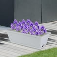 thumbnail image 1 of Maceteros perfecl Jardinera con ventana organizador rectangular para flores plantas de interior y exterior Gris claro, 1 of 8