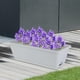 thumbnail image 1 of Maceteros perfecl Jardinera con ventana organizador rectangular para flores plantas de interior y exterior Gris claro, 1 of 8