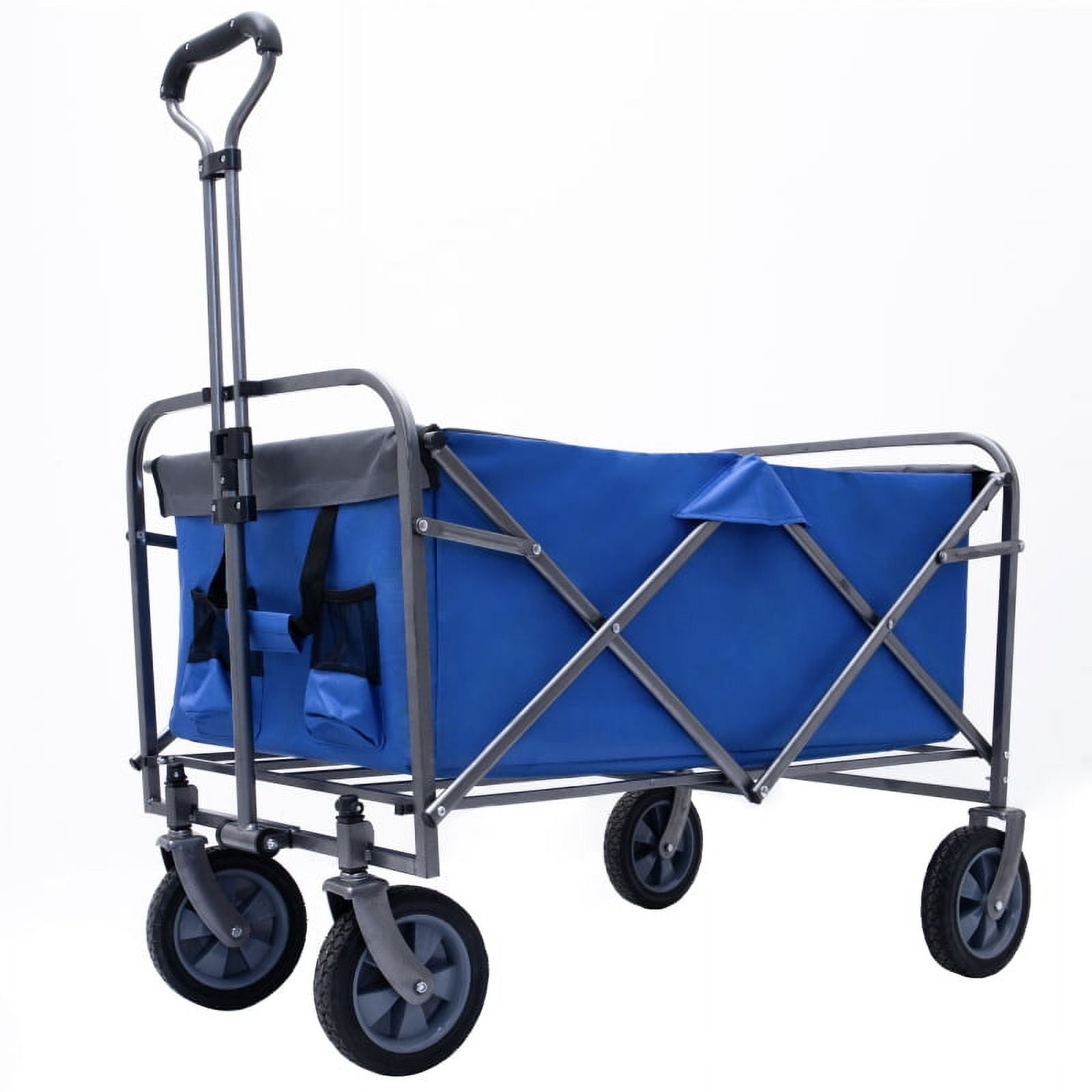 Acpouw Outdoor Garden Multipurpose Micro Collapsible Beach Trolley Cart Camping Folding Wagon