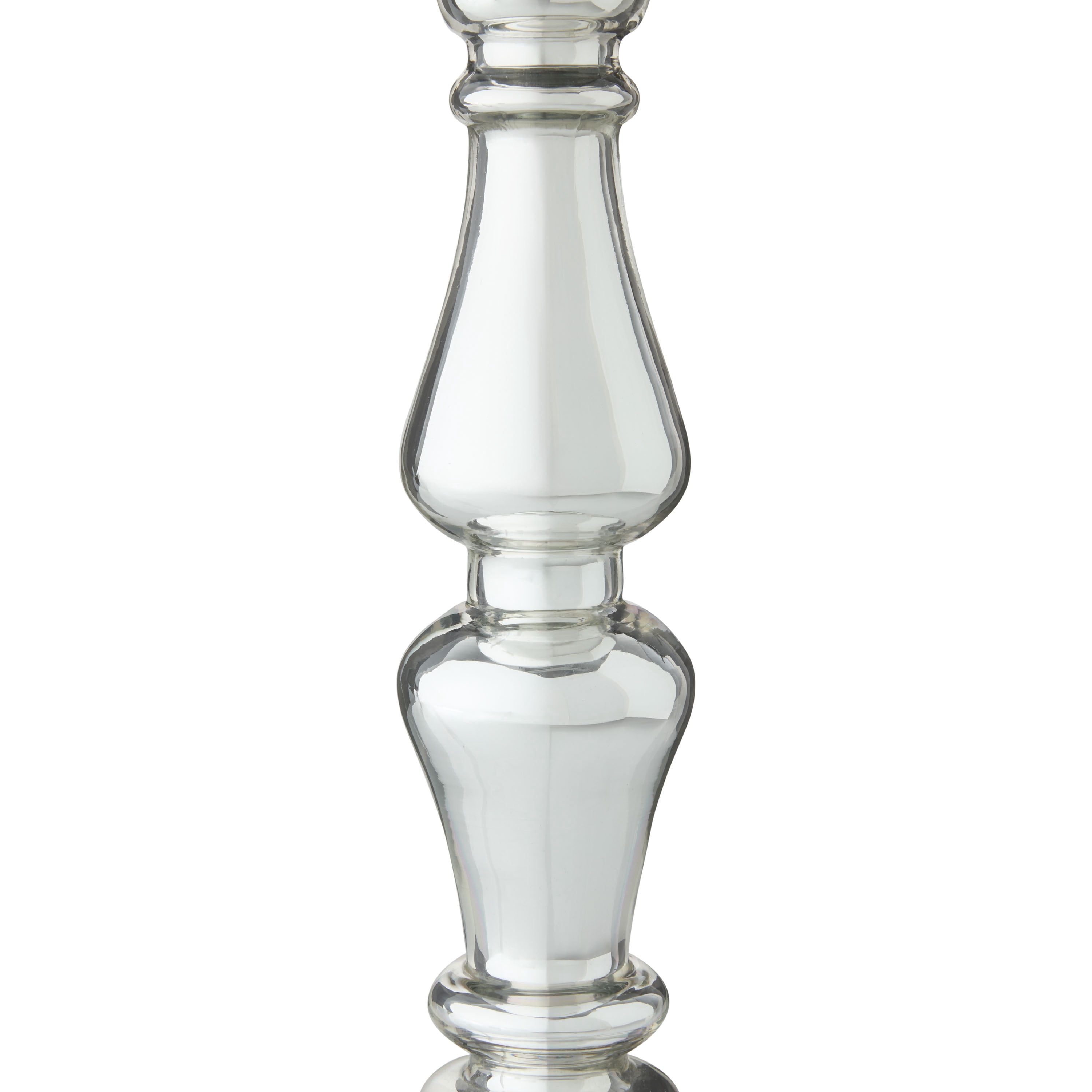 Pillar Candlestick, Silver, 12", by My Texas House