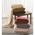thumbnail image 5 of Brooklyn Loom Marshmallow Sherpa Dusty Rose King Blanket 100% Polyester Microfiber Plush,  Solid Casual themed, Adult Bedding, OEKO-TEX Certified, 5 of 10