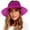 Purple, variant on HAiming Women's Sun Visor Hat Wide Brim Straw Ponytail Summer Beach Hats UV Protection Foldable Packable Cap UPF 50+