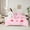Pink Red B, variant on Homewish Bow Bowknot Ribbon 7-Piece Twin Bedding Sets,Red Sweet Cherry Bedding Comforter Set,Pink First Letter M Sheet Sets For Girls,Super Cozy Room Decor Reversible