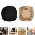 thumbnail image 1 of cubre asientos,fundas para sillas de oficina funda estirable,funda de asiento de silla de escritorio de computadora de terciopelo borrosa,fundas para sillas giratorias fundas para sillas Macarena cubre asientos, 1 of 8