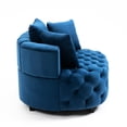 thumbnail image 5 of Blue Modern Accent Chair with Velvet / Match Living Room Style, 5 of 6
