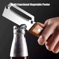 thumbnail image 5 of Zero Snag Wooden Peeler, Zero Snag Wooden Kitchen Tool, Multi-Functional Vegetable Peeler for Kitchen, Multifunctional Vegetable Peelers Stainless Steel Sharp Blades with Bottle Opener, 5 of 8