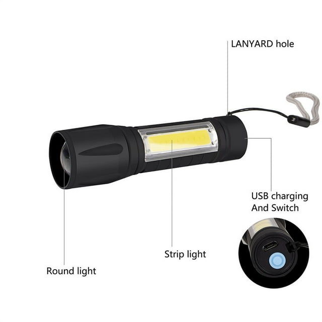 Small Light Powerful Outdoor Flash Professional Mini Flashlights Made Lights Multipurpose Outside Lighting Accessories Professional Flashlights for Hiking Fishing