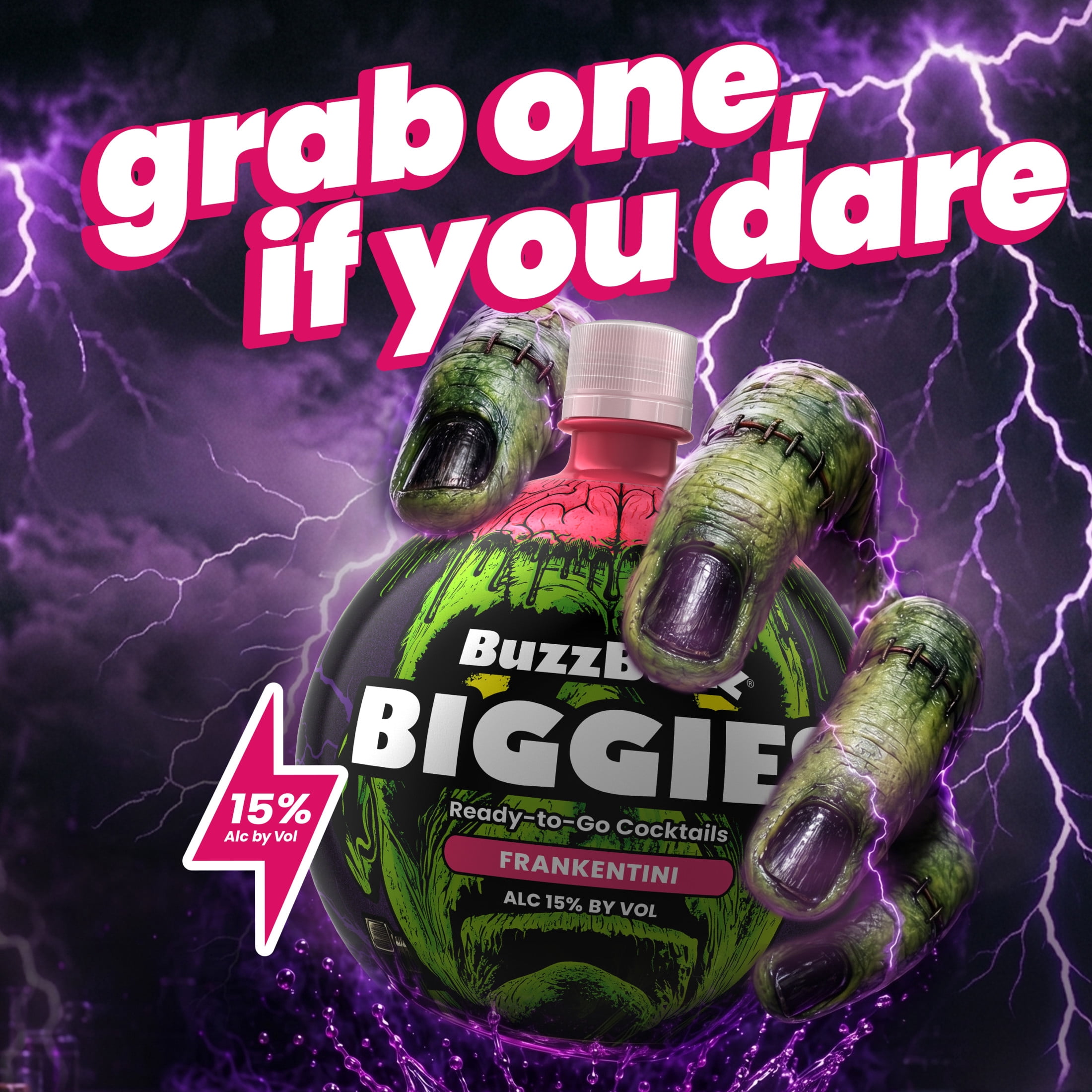 BuzzBallz Biggies Frankentini Cocktail, 1.75l, 30 Proof (15% ABV)
