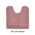 thumbnail image 3 of Better Trends 20" x 20" U-Shape Toilet Rug, 100% Cotton Soft Reversible Tufted Bathroom Rug, Contour Mat, Water Absorbent, Machine Washable, Toilet Base Rug (Pink) Edge Collection, 3 of 4