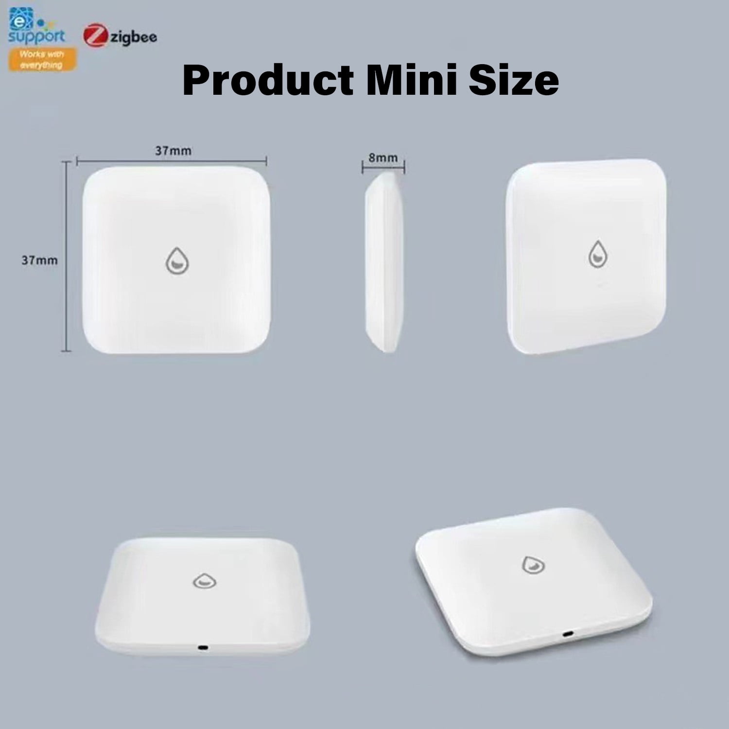 Water Leak Sensor, Zigbee 3.0 Smart Water Detector with App Alert, Low Battery Warning, for Home Kitchen, Bathroom, Basement, No Hub Required
