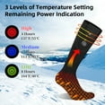 thumbnail image 4 of WZCPCV Heated Socks for Men Women, 5000mAh Rechargeable Heated Socks, Temperature Control Foot Warmer for Skiing Camping Running Cycling, Black, 4 of 6