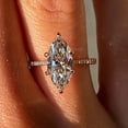 thumbnail image 6 of 4 CT Marquise Cut Moissanite Engagement Ring, 10K/14K/18K Solid Gold, 6 Prong With Hidden Halo Ring, Elongated Marquise, Promise Ring, Wedding Gift, 6 of 6