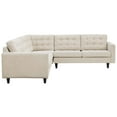 thumbnail image 5 of Modway Empress 3 Piece Upholstered Fabric Sectional Sofa Set in Beige, 5 of 5