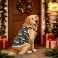 thumbnail image 6 of huayou Christmas Pet Sleeveless Vest, Santa Hat & Snowflake Printed Dog Cat Tank Top, Holiday Warm Clothes for Small Medium Pets, XL Size, 6 of 7