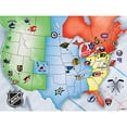 thumbnail image 2 of Masterpieces Puzzle Company NHL Hockey Map 24" X 18" Puzzle, 2 of 2