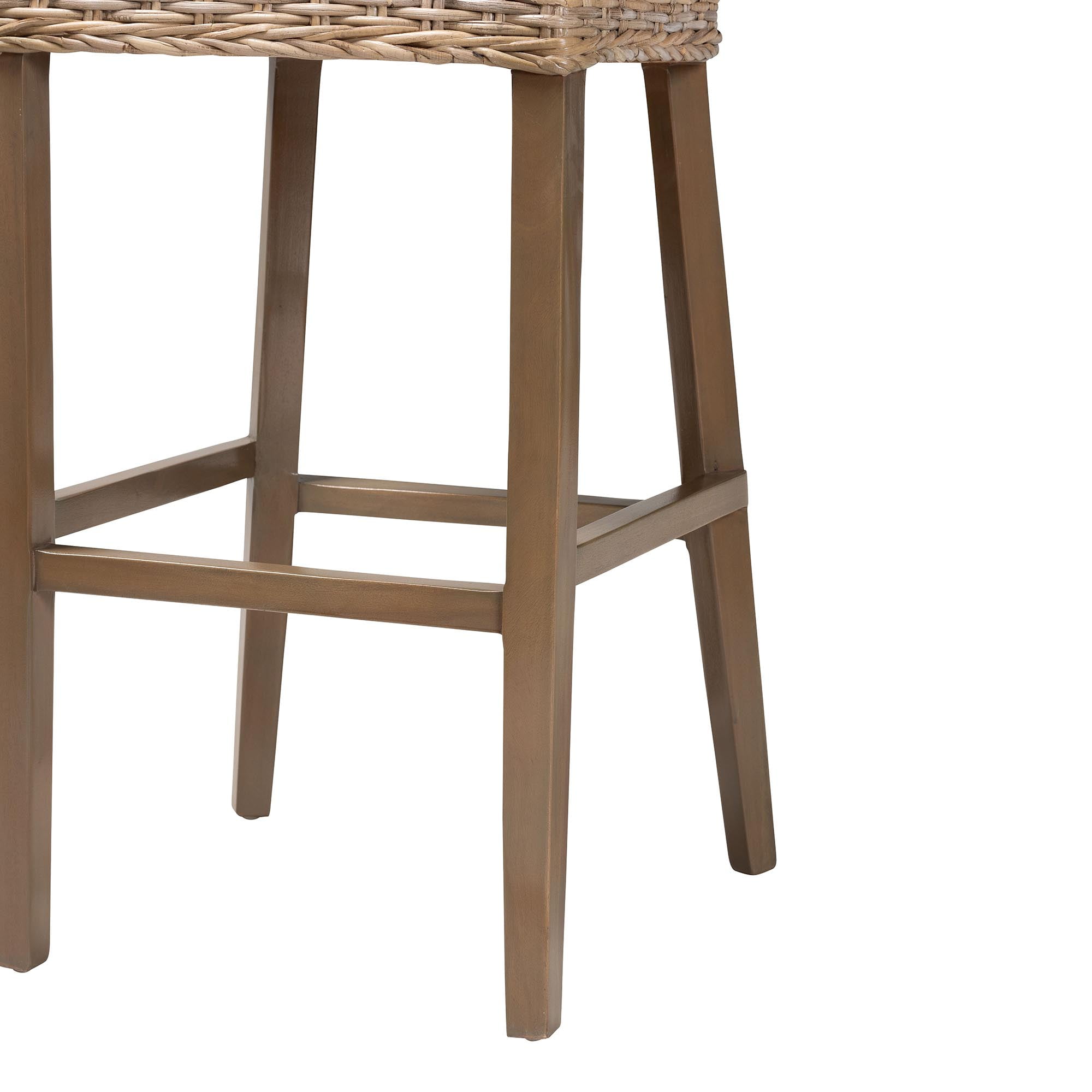 bali & pari Magy Boho Bar Stool, Bar Height, Grey