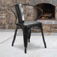 thumbnail image 2 of Flash Furniture Luna Commercial Grade Black Metal Indoor-Outdoor Chair with Arms, 2 of 12