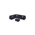 thumbnail image 3 of Devion Furniture Shayle Artificial Leather Modular Sectional With Ottoman - Black, 3 of 5