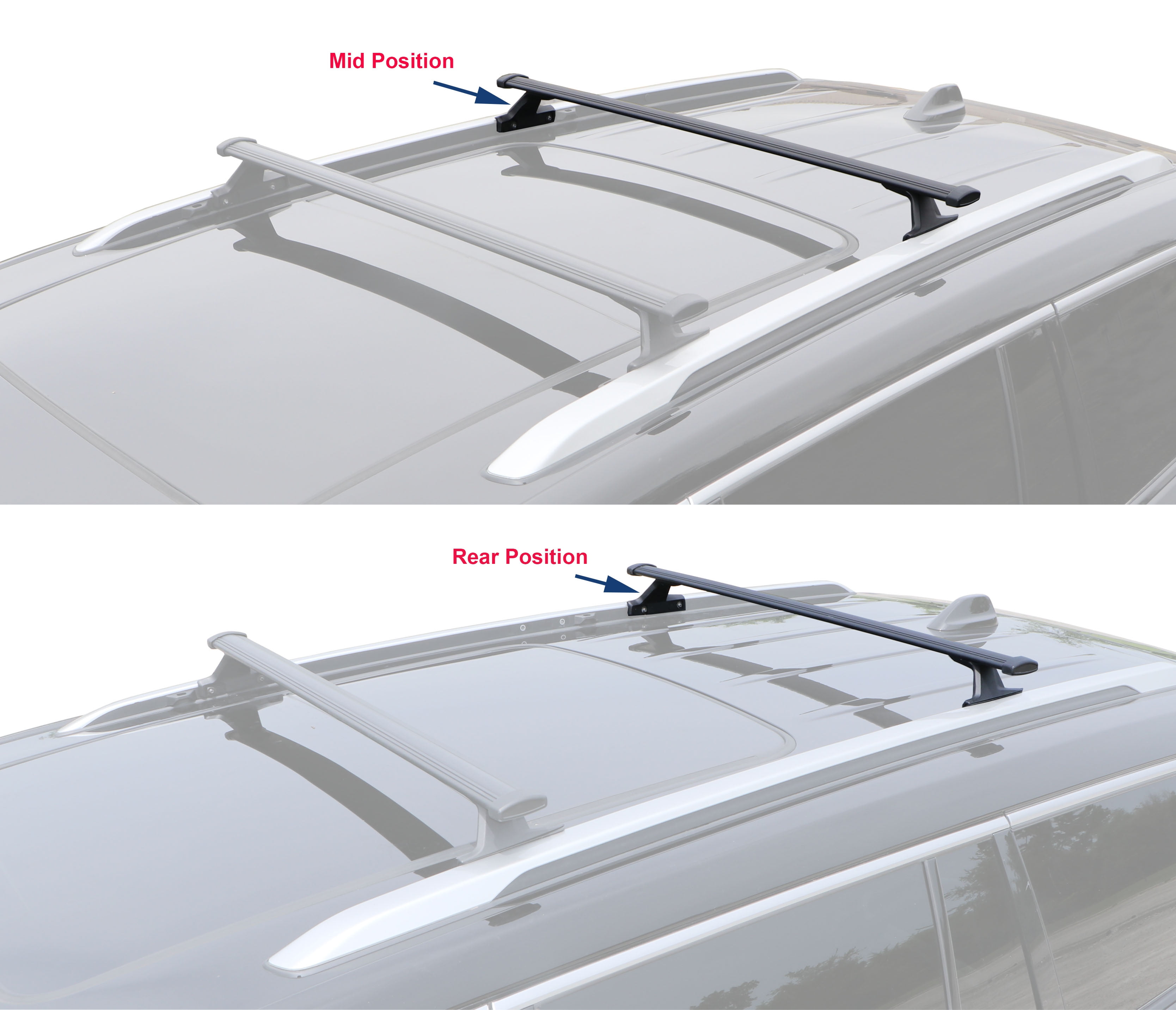 BRIGHTLINES All Metal Crossbars Roof Racks Compatible with 2021-2026 Jeep Grand Cherokee L 3-Row & 2022-2026 Jeep Grand Cherokee 2-Row for Kayak Luggage Ski Bike Carrier