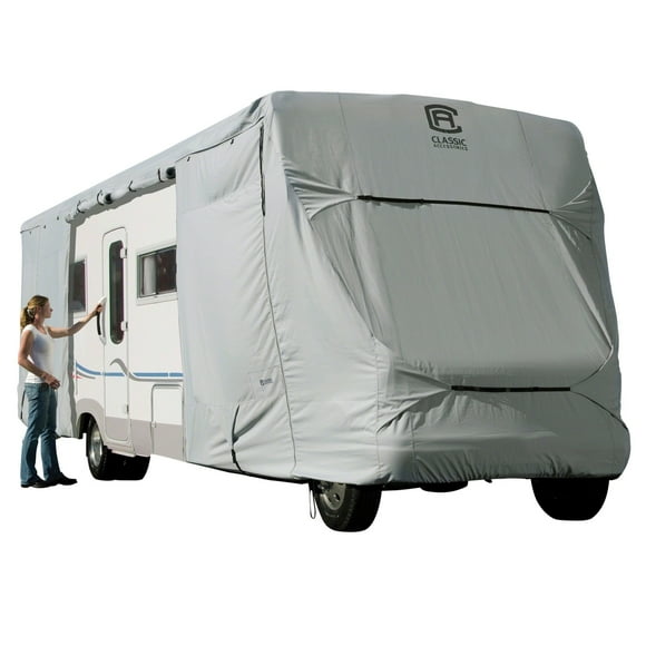 Classic Accessories Over Drive PermaPRO Class C RV Cover, Fits 29 feet - 32 feet RVs, Air Vents, Water-Repellant Top Panel, Durable, Breathable, Resists Tears and Rips, Integrated Strap
