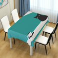 thumbnail image 4 of Yayeee Tablecloths 54" x 72" Rectangle Wrinkle Resistant Party Table Cover, Black Cat and Coffee, 4 of 8