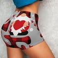 thumbnail image 4 of Susaid Buffalo Plaid Love And Gnome Print Intensify Workout Shorts for Women Seamless Scrunch Short Gym Yoga Running Sport Active Exercise Fitness Shorts-XX-Large, 4 of 8