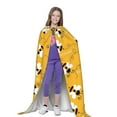 thumbnail image 4 of Honeii Cute Bee Butterfly Yelllow Print Poncho Cape, Cloak Coat, Snuggly Hooded Wearable Blanket, Hooded Cape For Teenagers,Halloween Costumes-Large, 4 of 7