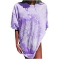 thumbnail image 2 of DailyTrove Women's Tie-Dye Oversize Short Sleeve T-Shirt - Casual Loose Tee, Vibrant for Beach & Festival, 2 of 5
