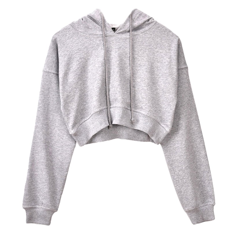 plain cropped hoodie