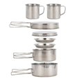 thumbnail image 1 of Ensemble de Cuisine de Camping en Acier Inoxydable 8 Pcs, 1 of 5