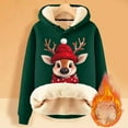 thumbnail image 2 of Women's Winter Christmas Long Sleeve Hoodie Cozy Pullover Casual Warm Holiday Sweatshirt for Ladies, 2 of 2